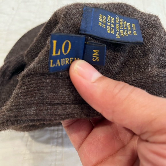 Polo Ralph Lauren Brown Wool Newsboy Cap‎ Sz. S/M - Picture 5 of 5
